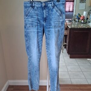 Womens JJill High Rise Ankle Blue Jeans Size 12